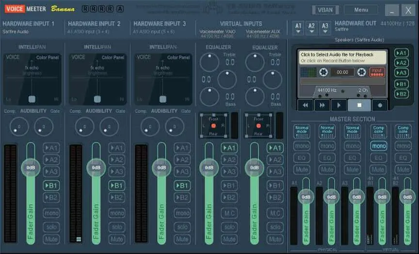 Voicemeeter hardware input setup
