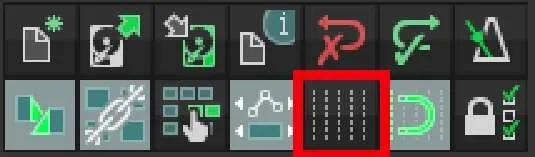 Reaper grid toggle in toolbar