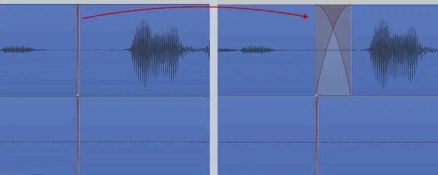 Crossfade editing technique